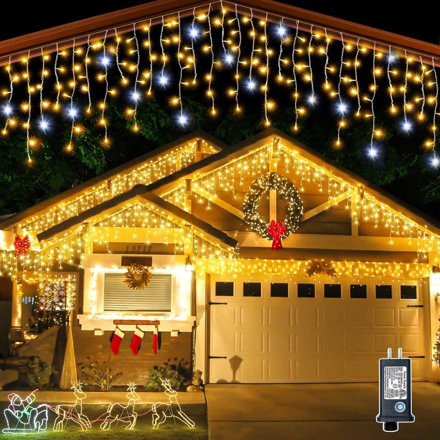 Weerbestendig LED Lichtgordijn voor Buitenverlichting – Feestelijke Decoratie voor Tuin en Balkon 0