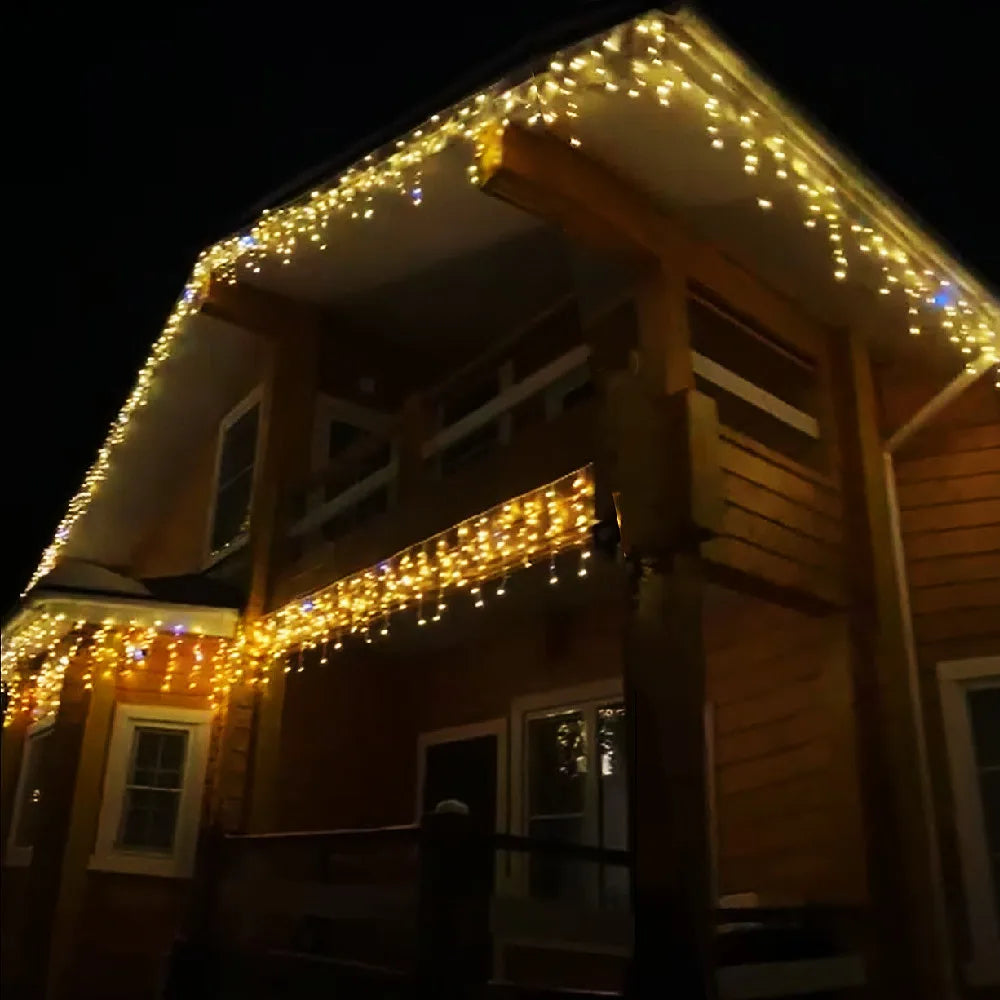Weerbestendig LED Lichtgordijn voor Buitenverlichting – Feestelijke Decoratie voor Tuin en Balkon 3