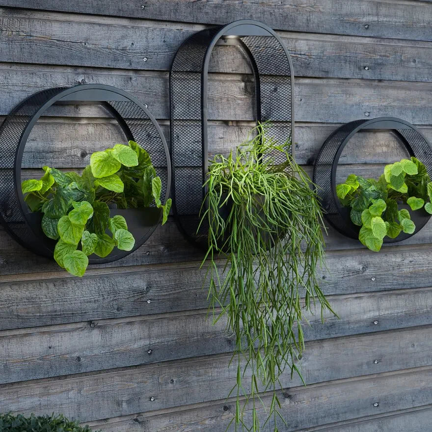 Solar Plantenpot Wandlamp voor Buiten