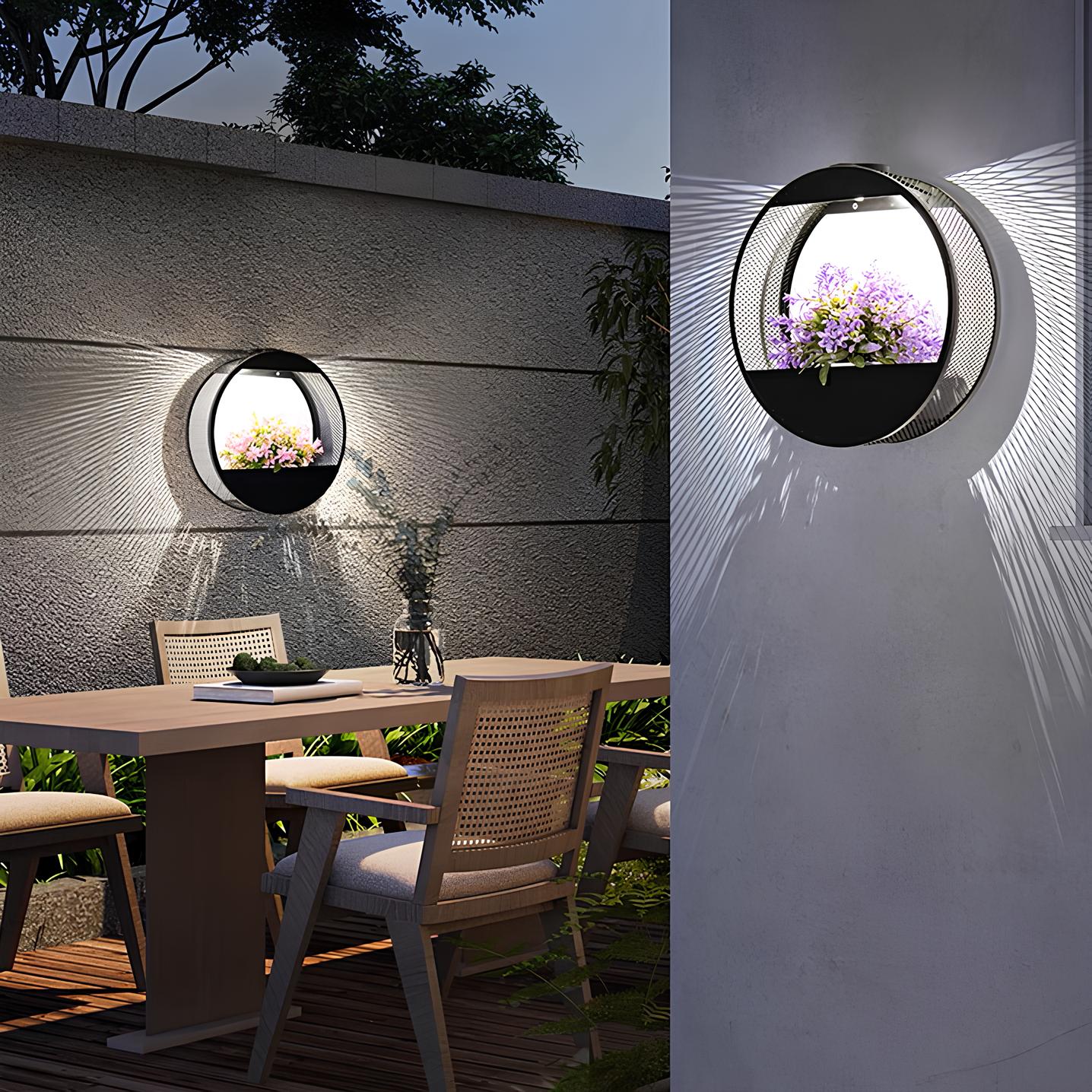 Solar Plantenpot Wandlamp voor Buiten