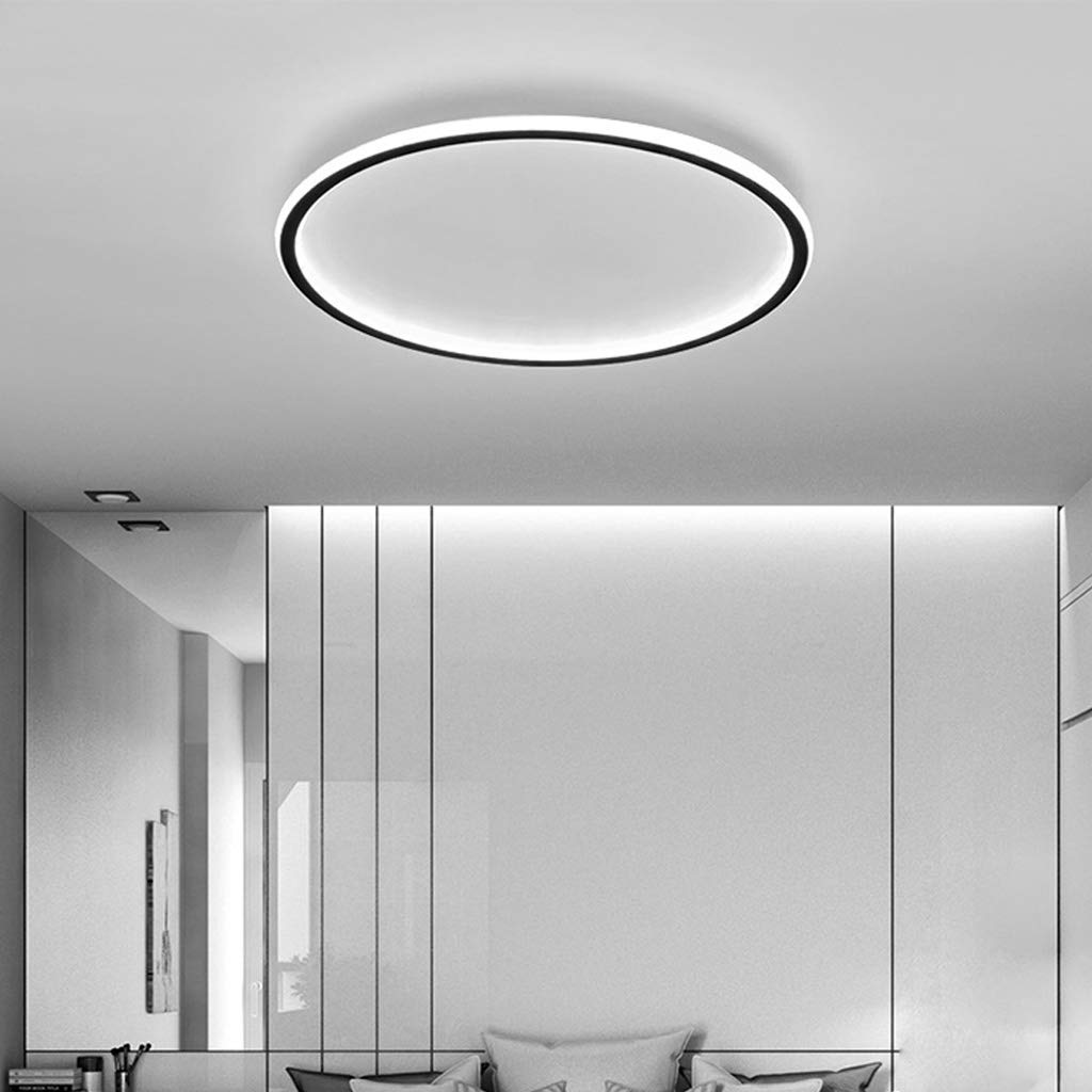 Ronde LED Plafondlamp Ultra-dun Zwart 40cm*5cm Dimbaar Via Afstandsbediening