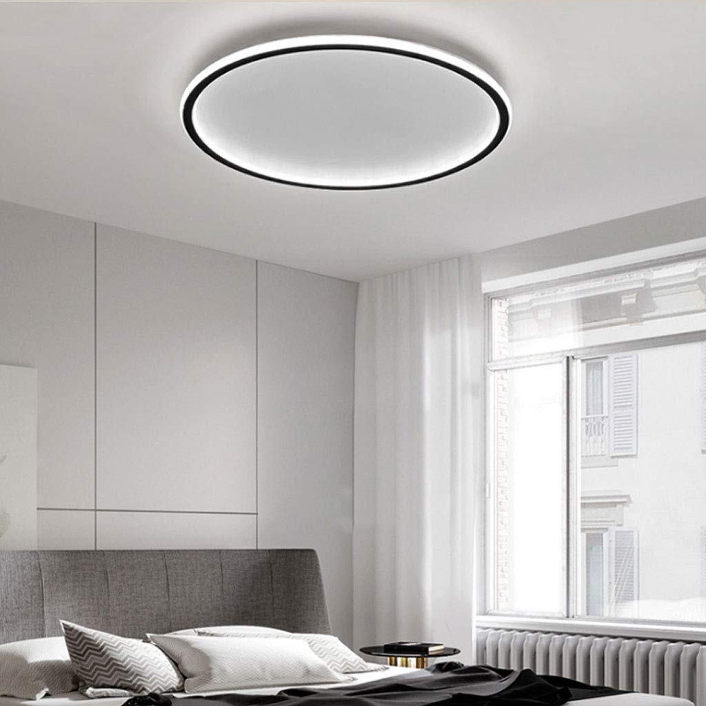 Ronde LED Plafondlamp Ultra-dun Zwart 60cm*5cm Wit Licht
