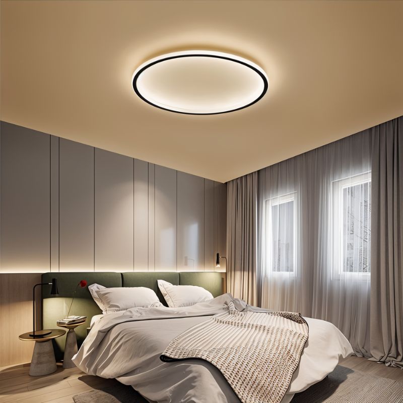 Ronde LED Plafondlamp Ultra-dun Zwart
