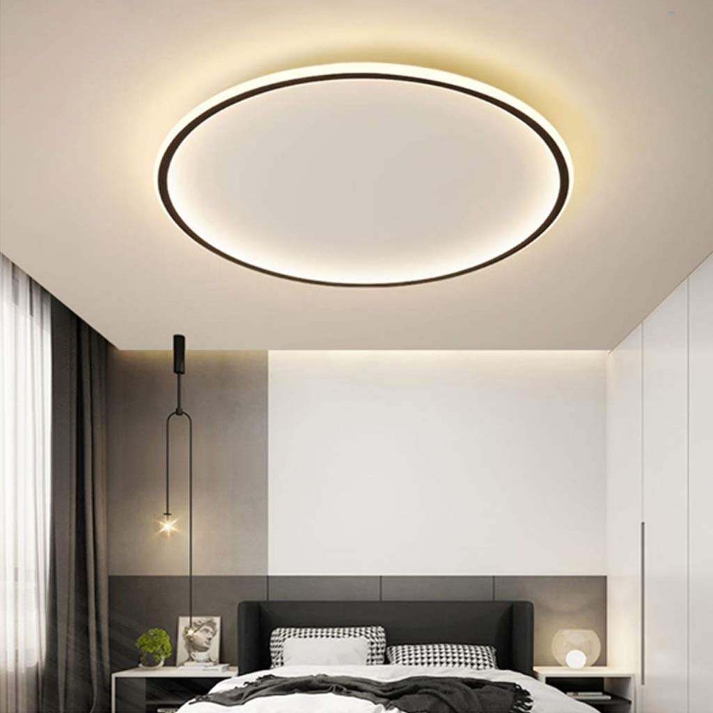 Ronde LED Plafondlamp Ultra-dun Zwart 50cm*5cm
