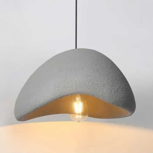 Scandinavische Hanglamp met Betonlook voor Eettafel - Verstelbare Kabel en LED-Compatibel A - Grijs
