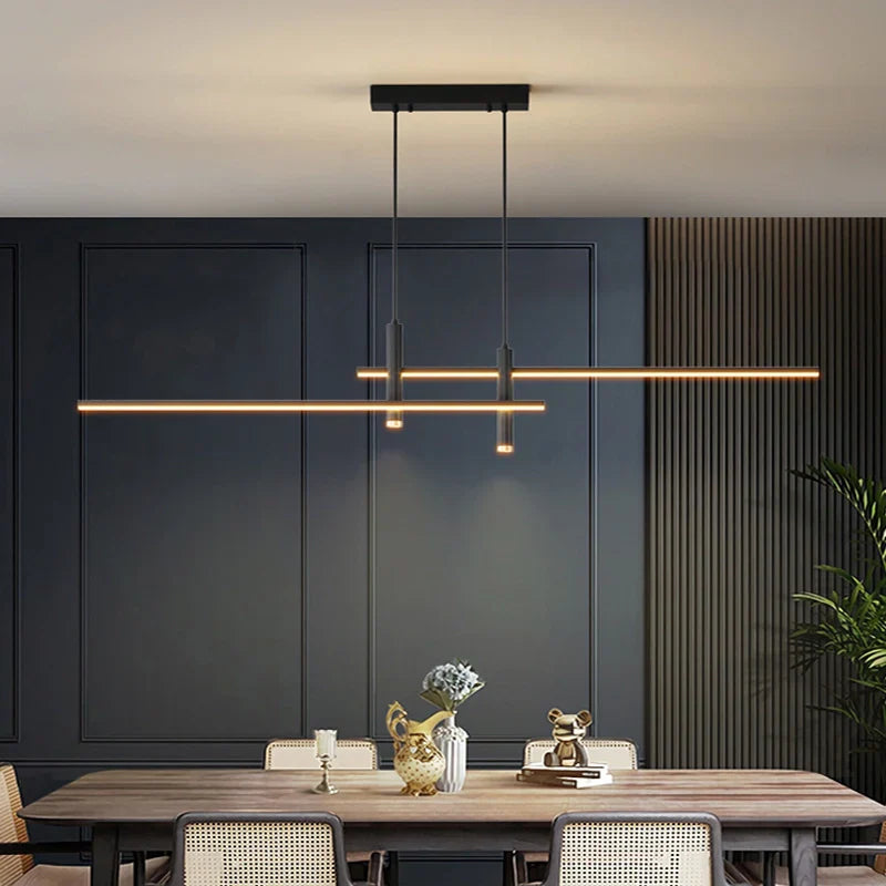 Moderne Hanglamp Zwart voor Eettafel met Afstandsbediening