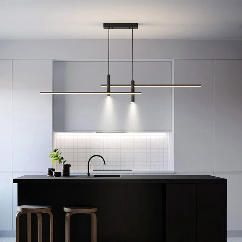 Moderne Hanglamp Zwart voor Eettafel met Afstandsbediening 150cm | Zwart
