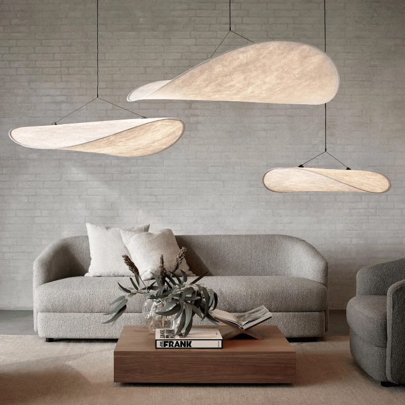 Japandi Stijl Wit Zwarte Hanglamp Kroonluchter