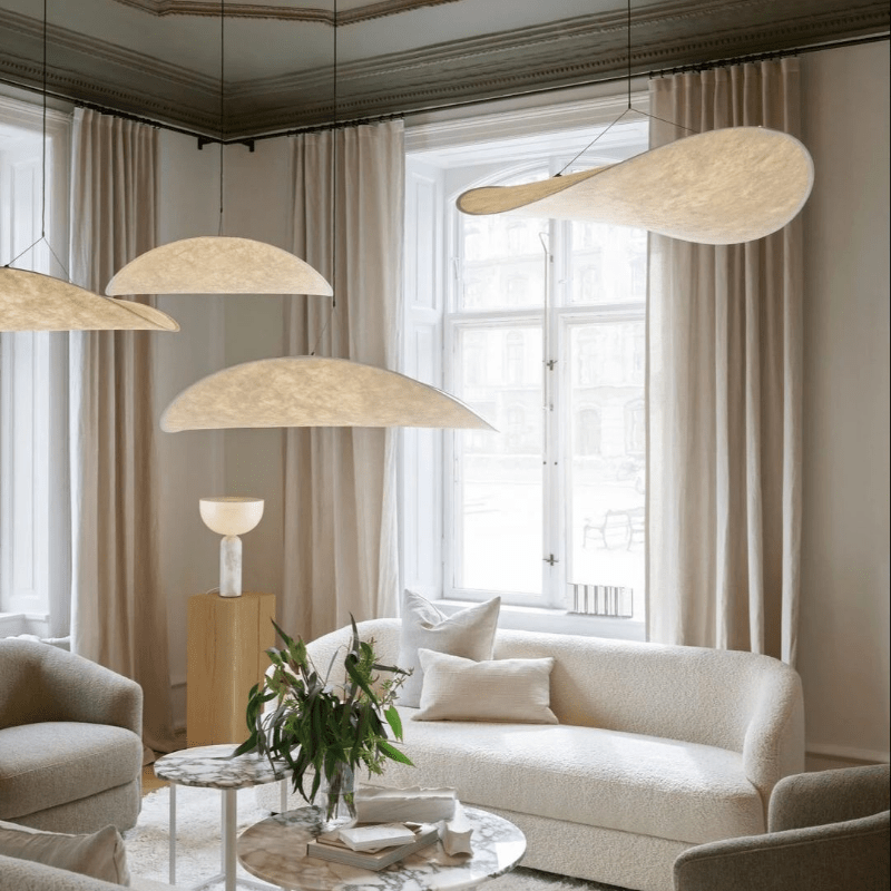 Japandi Stijl Wit Zwarte Hanglamp Kroonluchter
