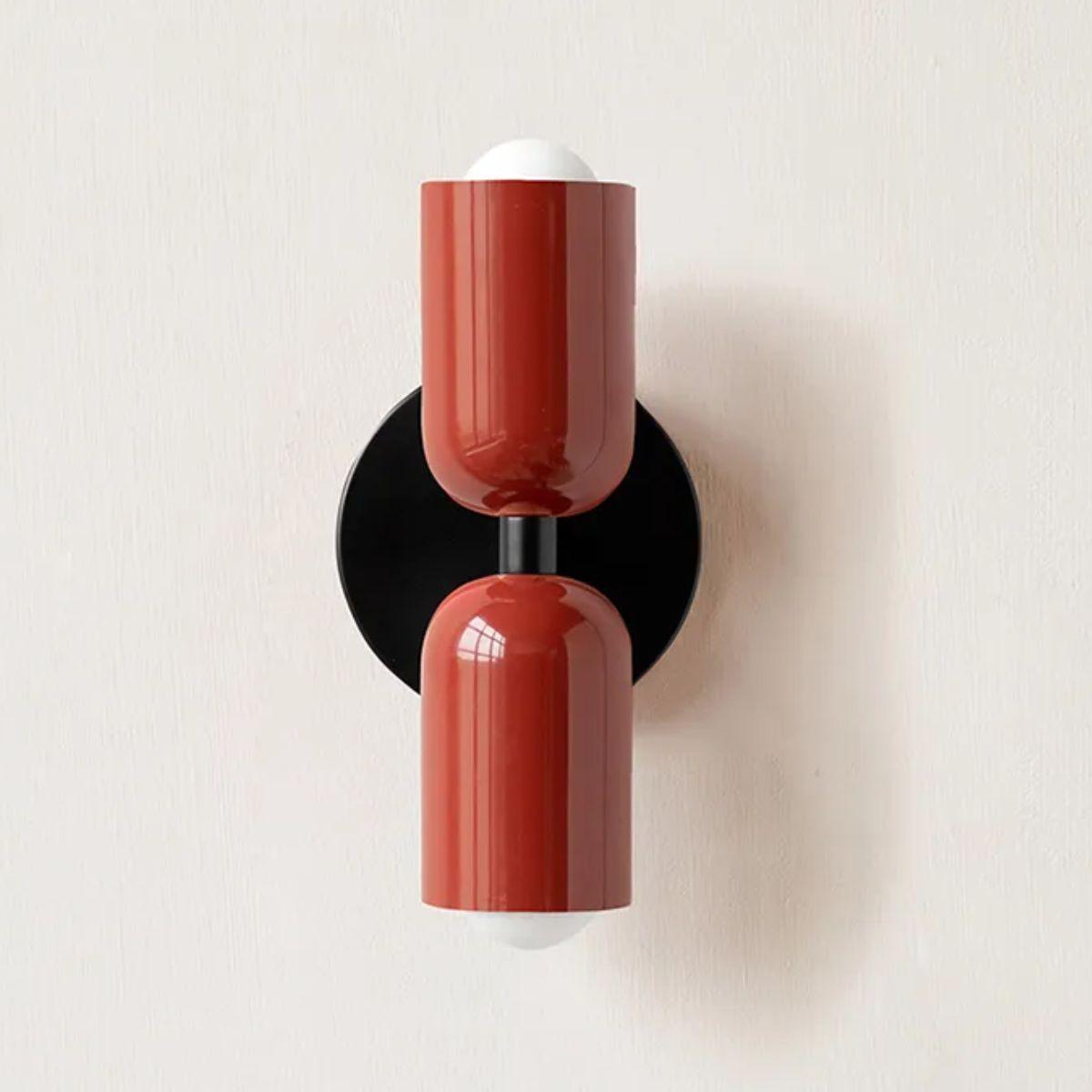 Dubbele Muurlamp in Noordse Stijl – Elegante Wandlamp voor Slaapkamer Rood Rood Zwart