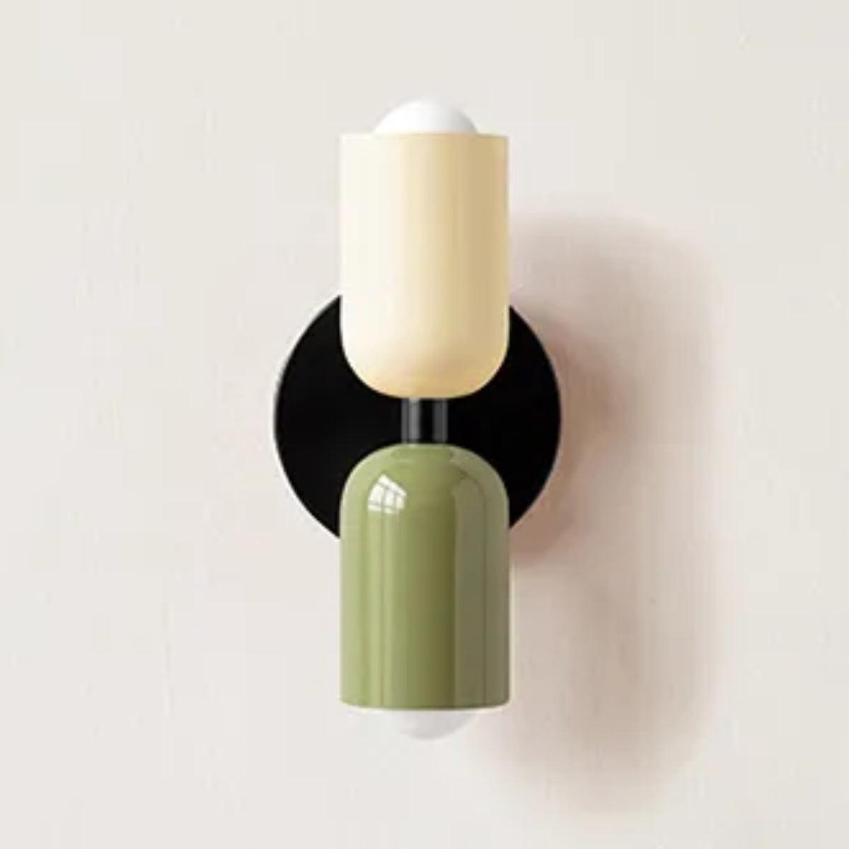 Dubbele Muurlamp in Noordse Stijl – Elegante Wandlamp voor Slaapkamer Beige Groen Zwart
