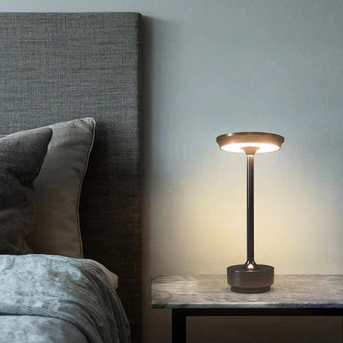 Draadloze Tafellamp met Verstelbare Helderheid – Oplaadbare LED Lamp voor Binnen en Buiten Zwart