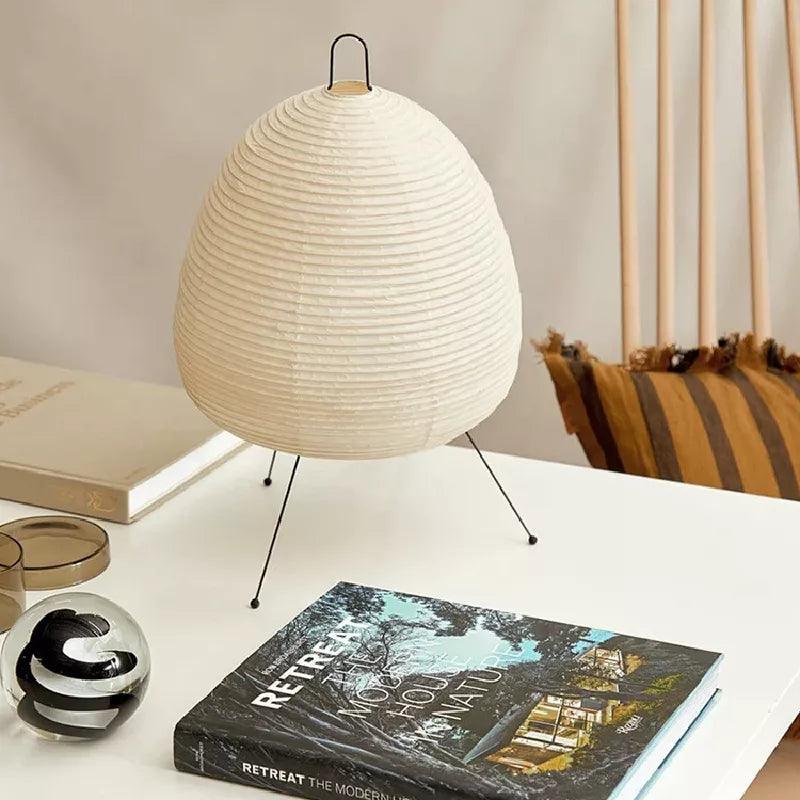 Vloerlamp van Rijstpapier met Stalen Frame