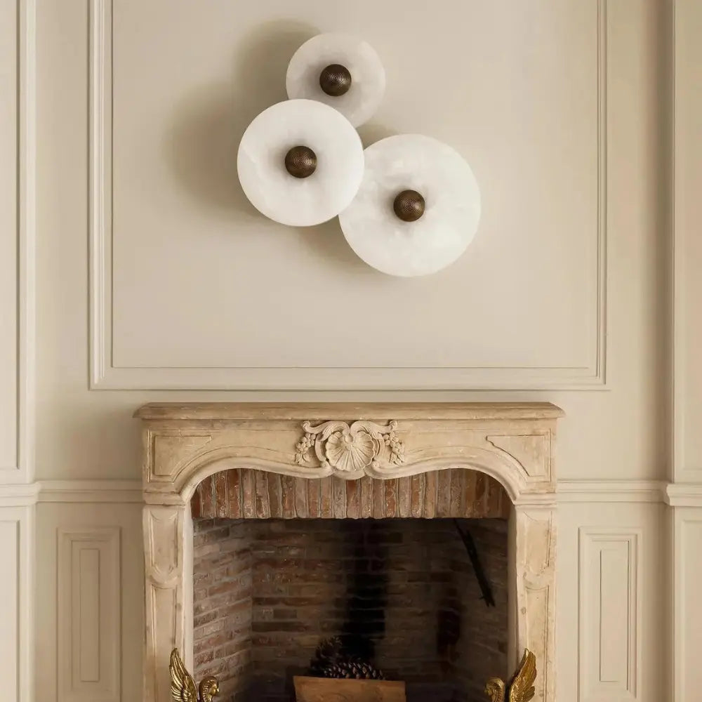 Ronde Alabaster Wandlamp – Moderne Muurlamp voor Elegante Binnenverlichting