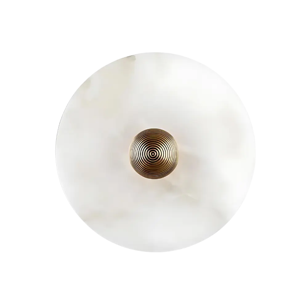 Ronde Alabaster Wandlamp – Moderne Muurlamp voor Elegante Binnenverlichting