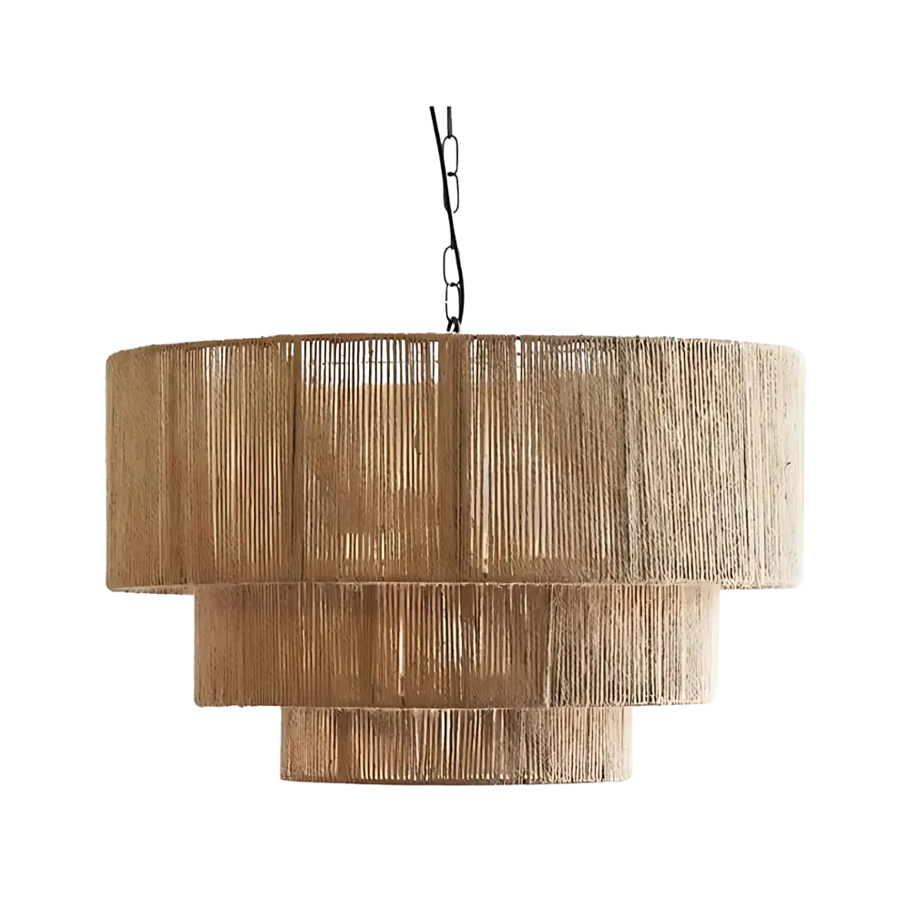 Scandinavische Hanglamp van touw – Boho Eetkamer Lamp