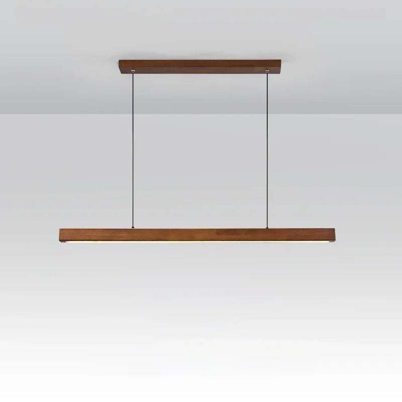 Hanglamp Balkvorm Modern Hout LED Verstelbaar Eettafel
