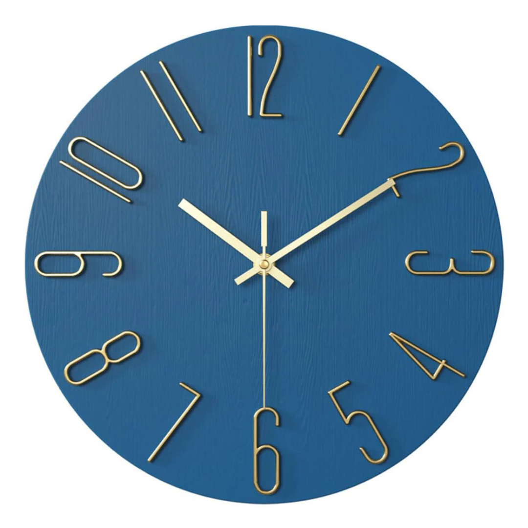 Moderne Wandklok met Minimalistisch Design Blauw