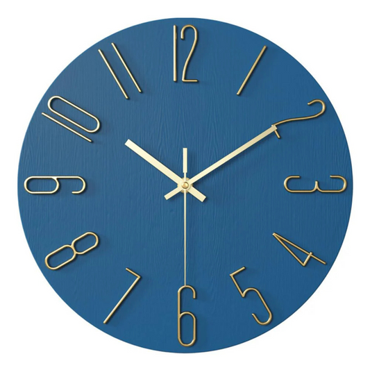 Moderne Wandklok met Minimalistisch Design Blauw