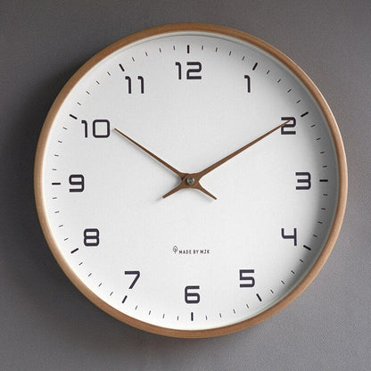Houten Wandklok Scandinavische Eenvoud Bruin