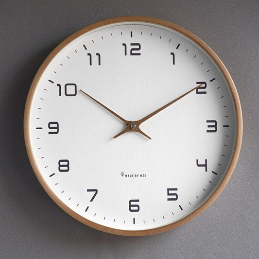 Houten Wandklok Scandinavische Eenvoud Bruin