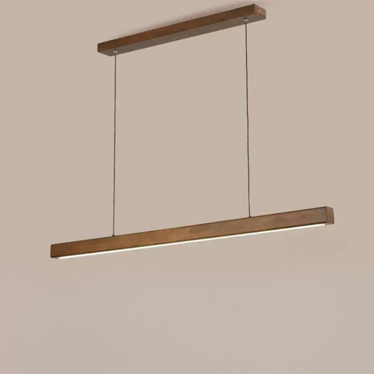 Moderne Houten Hanglamp voor Eettafel – Verstelbare LED Lamp voor Woonkamer en Slaapkamer Walnoot