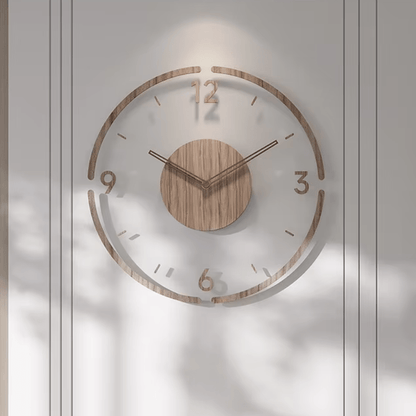 Houten Wandklok – Scandinavisch Minimalistisch Ontwerp voor Woonkamers