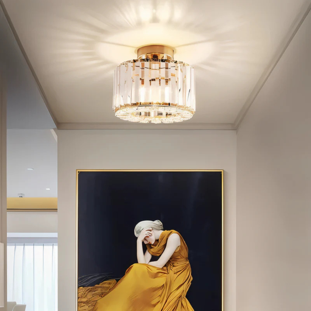 Ronde Plafondlamp Kristalglas