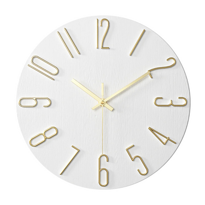 Moderne Wandklok met Minimalistisch Design Goud