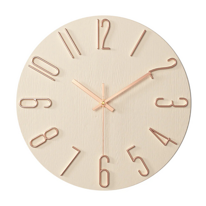 Moderne Wandklok met Minimalistisch Design Rosé