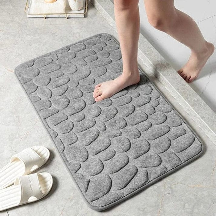 Zachte Antislip Douchemat Memory Foam Sneldrogend en Veilig Grijs