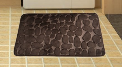 Zachte Antislip Douchemat Memory Foam Sneldrogend en Veilig Bruin