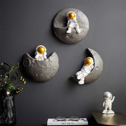 Astronaut Wanddecoratie met 3D Figuren voor Kinderkamer en Speelse Muurdecoratie 1
