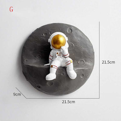 Astronaut Wanddecoratie met 3D Figuren voor Kinderkamer en Speelse Muurdecoratie 11