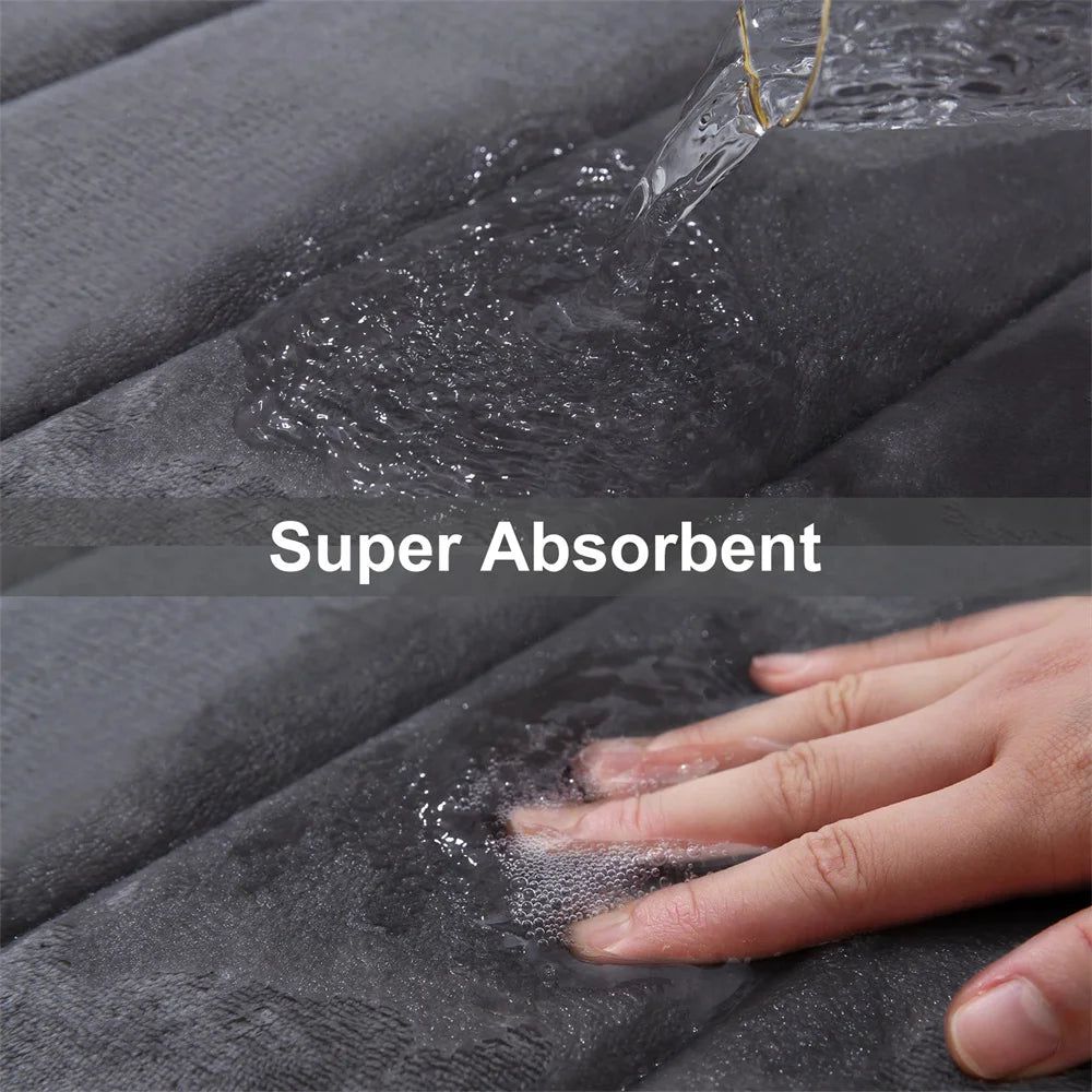 Badmat Antislip van Koraal Fluweel met Superabsorptie en Elegant Ontwerp 4