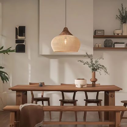 Boho Rotan Hanglamp Handgemaakt met Warme Verlichting