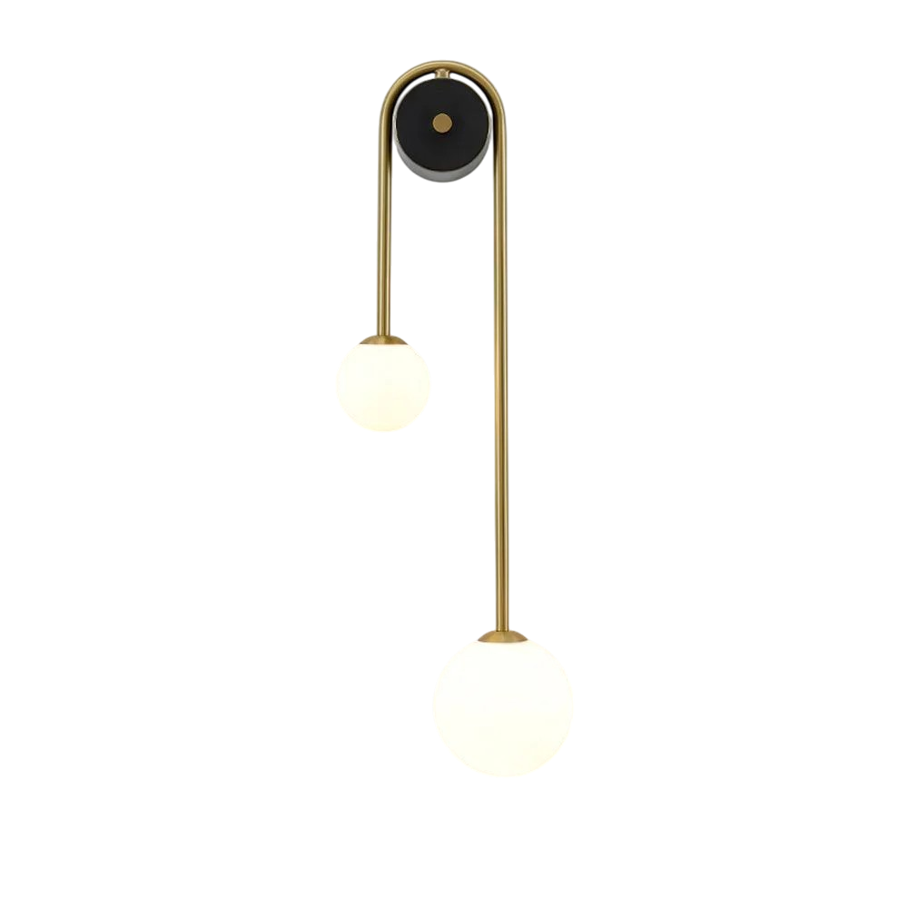 Boog Wandlamp Goud van Messing en Glas – Elegante Muurlamp voor Binnenverlichting 7