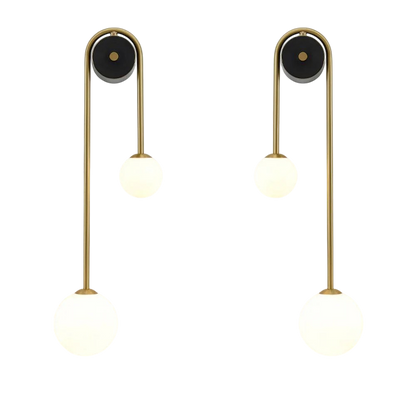 Boog Wandlamp Goud van Messing en Glas – Elegante Muurlamp voor Binnenverlichting 8