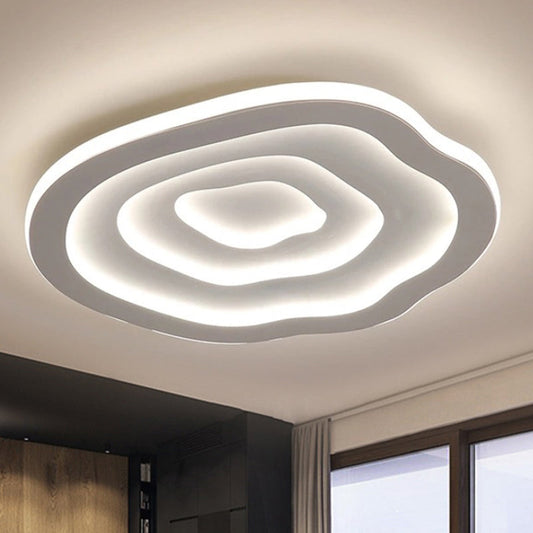 Golvend LED Plafondlamp met Warm en Wit Licht – Plafonniere voor Slaapkamer en Woonkamer Wit Wit