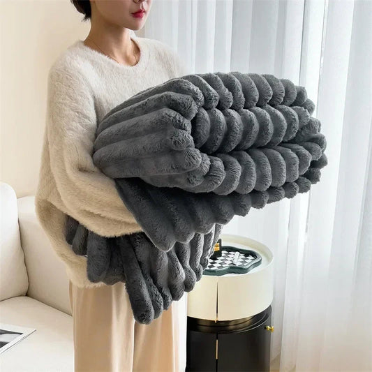 Dames Fleece Deken met Luxe Zacht Materiaal en Warmte 0