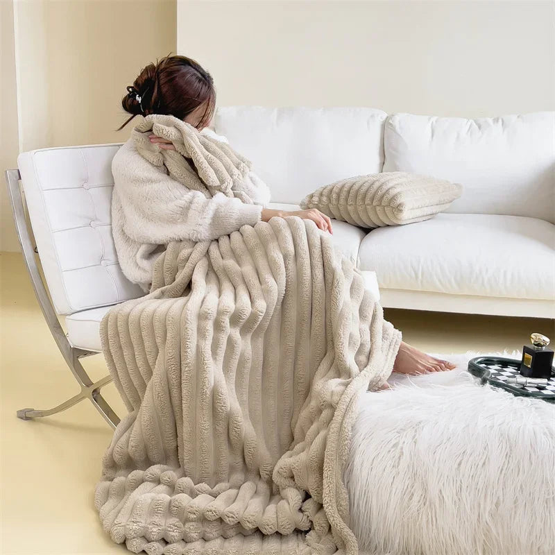 Dames Fleece Deken met Luxe Zacht Materiaal en Warmte 3