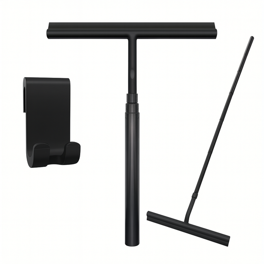 Deluxe Telescopische Douchewisser met Uitschuifbare Steel tot 120 cm voor Efficiënt Schoonmaken 0