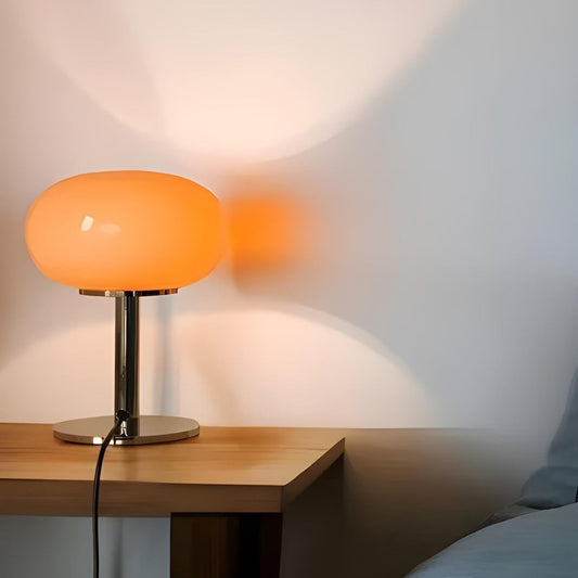 Moderne Bolvormige Tafellamp Oranje