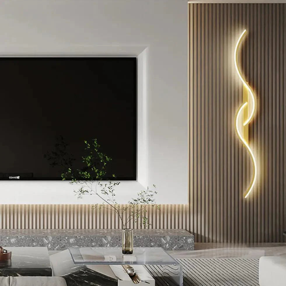 Moderne Led Wandlamp Golvend Design voor Slaapkamer of Woonkamer