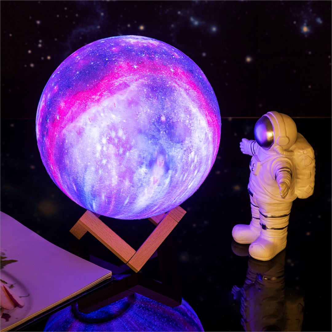 3D Sterrenhemel Tafellamp met 16 Kleuren en Afstandsbediening - Maanlamp