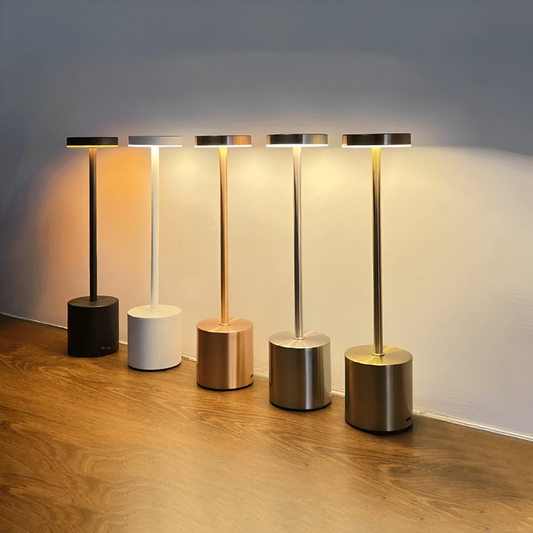 Draadloze Oplaadbare Tafellamp - Retro LED Verlichting voor Woonkamer en Slaapkamer 0