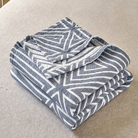Drie-Laags Japanse Katoenen Gewassen Deken 150x200 cm – Ademend Lichtgewicht Zomer Quilt 0