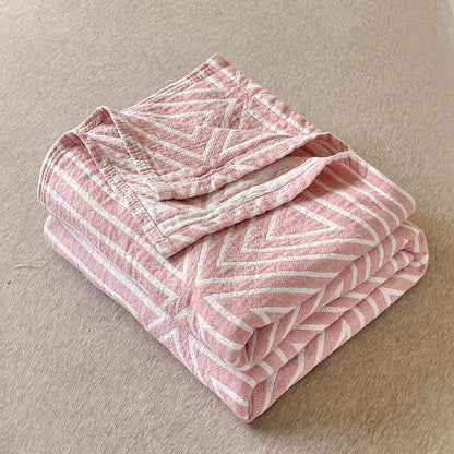 Drie-Laags Japanse Katoenen Gewassen Deken 150x200 cm – Ademend Lichtgewicht Zomer Quilt 5
