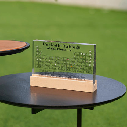 Echte Elementen Periodiek Tafel met Verlichting en Acryl Display voor Educatie en Decoratie 1