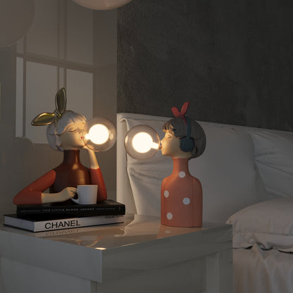 Elegante Handgemaakte Tafellamp van Hout en Textiel – Uniek Design voor Woonkamer en Slaapkamer 5